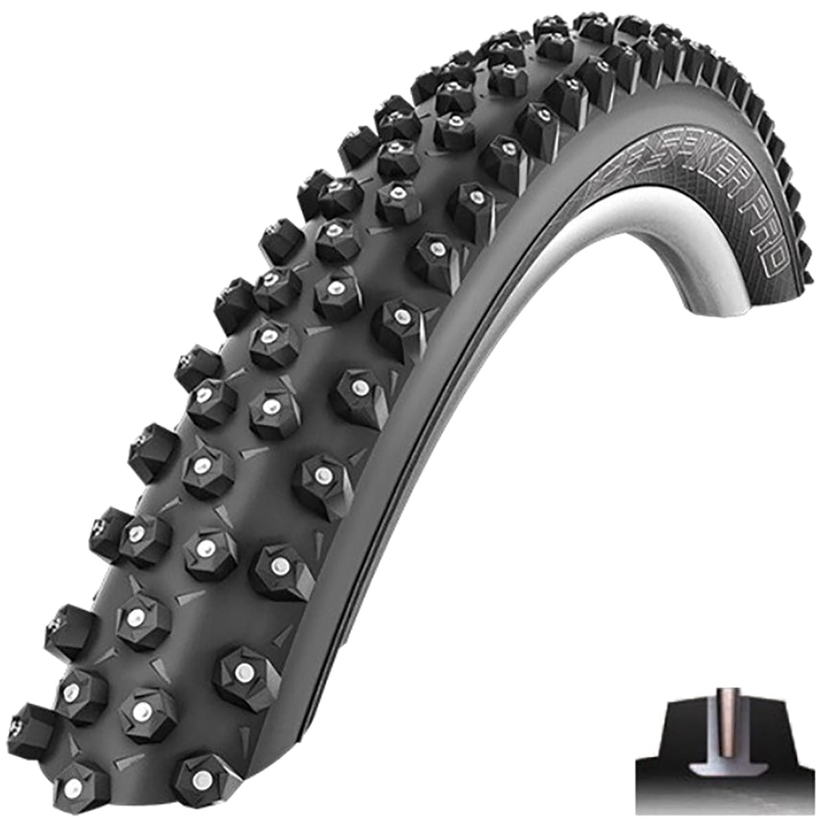 Pneu SCHWALBE ICE SPIKER 27,5x2,60 RaceGuard SnakeSkin Tubeless Souple 11654175