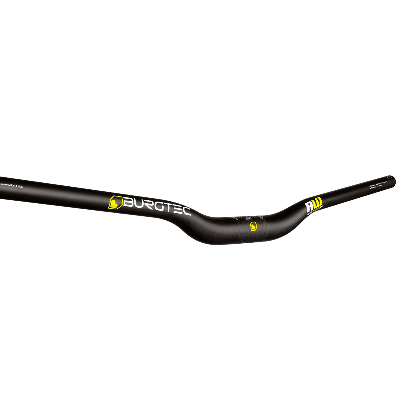 BURGTEC RIDE WIDE ENDURO Rise 30mm 800mm Zwart Carbonstuur