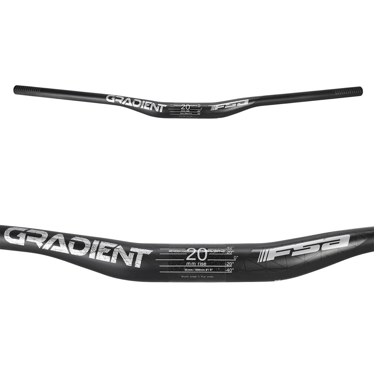 Cintre FSA GRADIENT Carbone Rise 20mm 35/800mm Noir