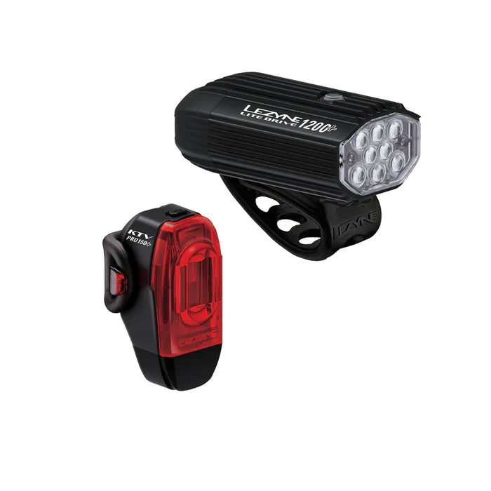 LEZYNE LITE DRIVE 1200+ / KTV DRIVE PRO+ voor- en achterlichten