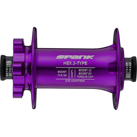 Moyeu Avant SPANK HEX 15/20 mm Boost 32 Trous Violet