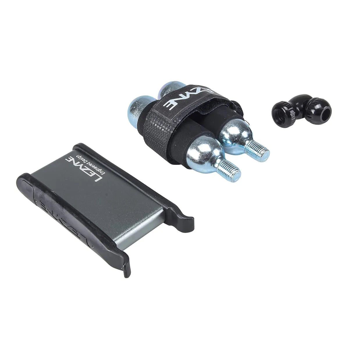 LEZYNE TWIN KIT CO2 slaghoedje + 16 g CO2 patroon met schroefdraad (x2)