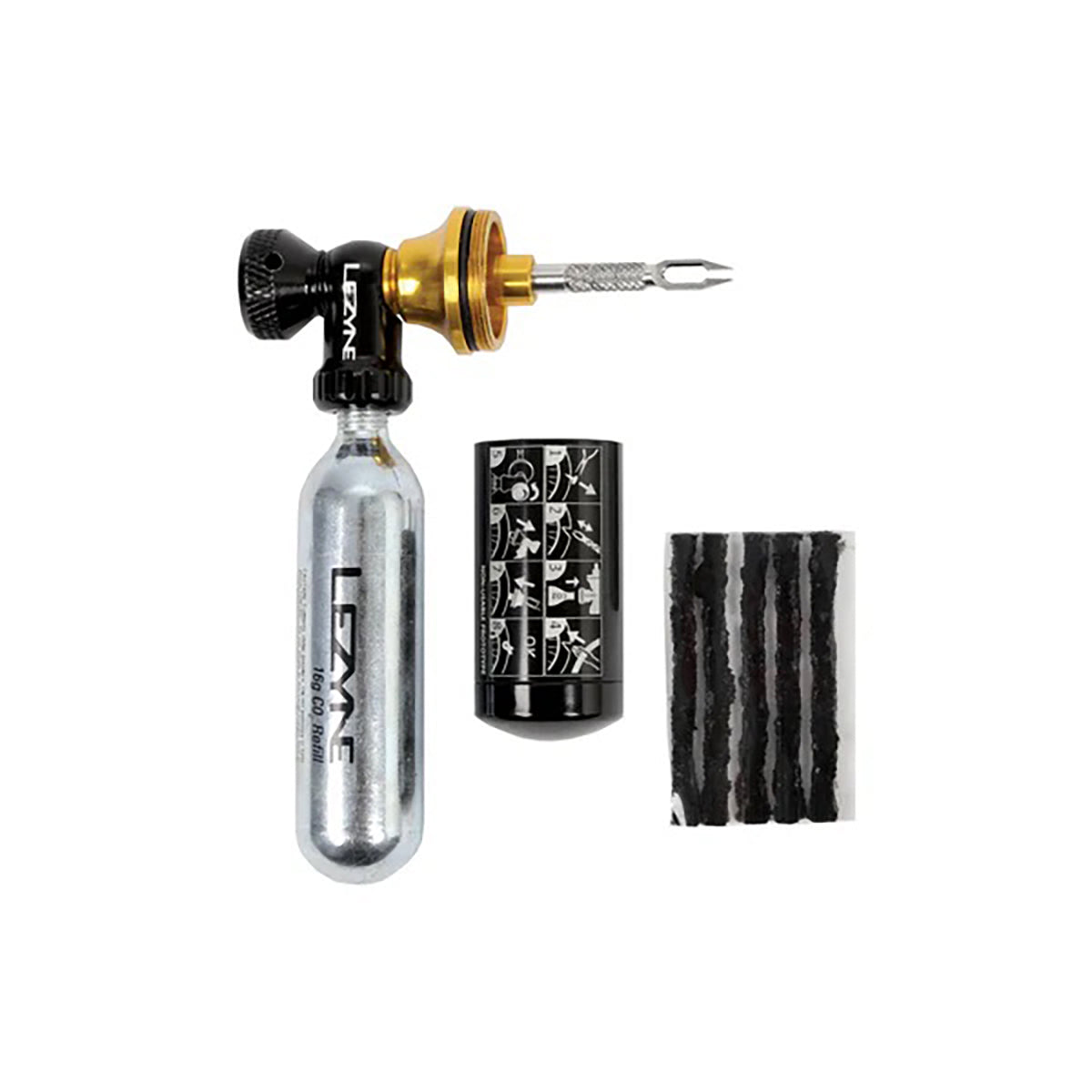 Reparatieset binnenbandloze CO2 LEZYNE BLASTER + 5 lonten + 2x CO2-patronen