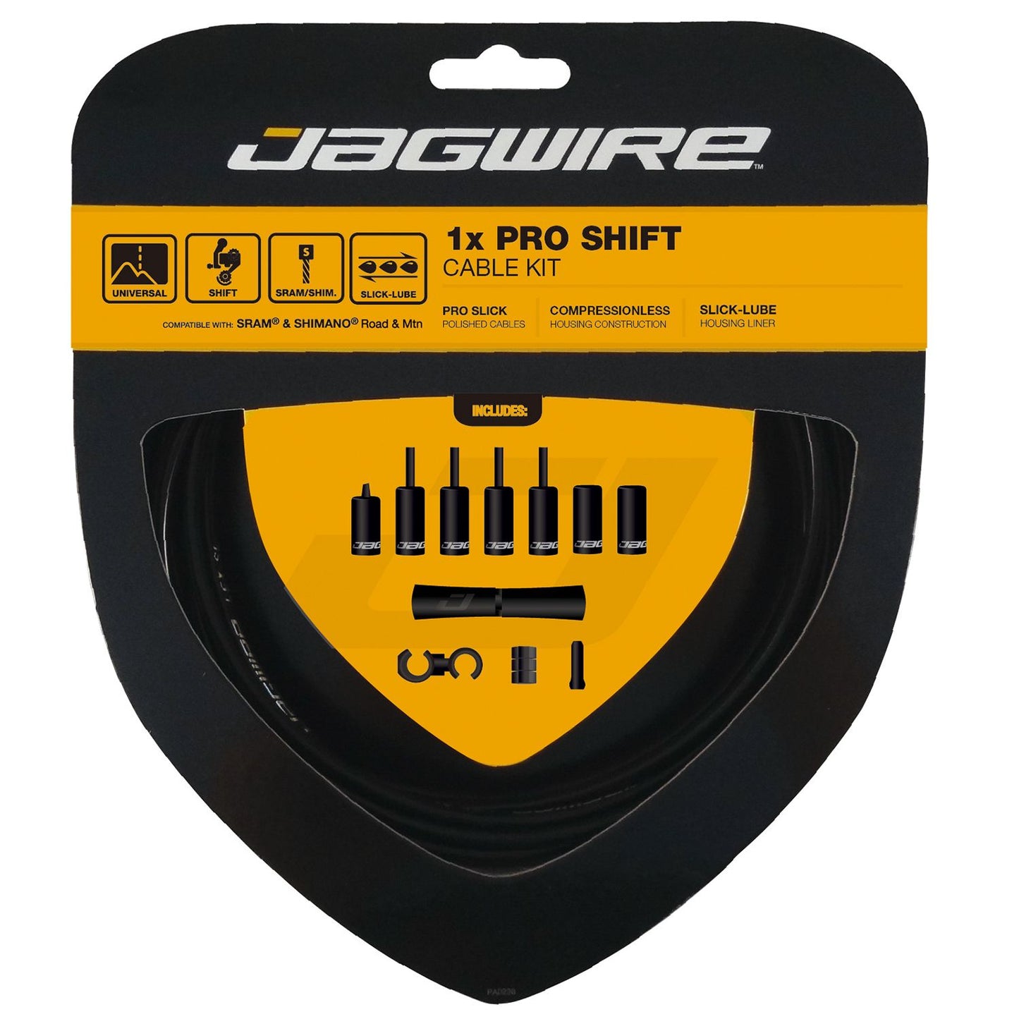 JAGWIRE PRO SHIFT 1X zwarte derailleurkabel en slangenset