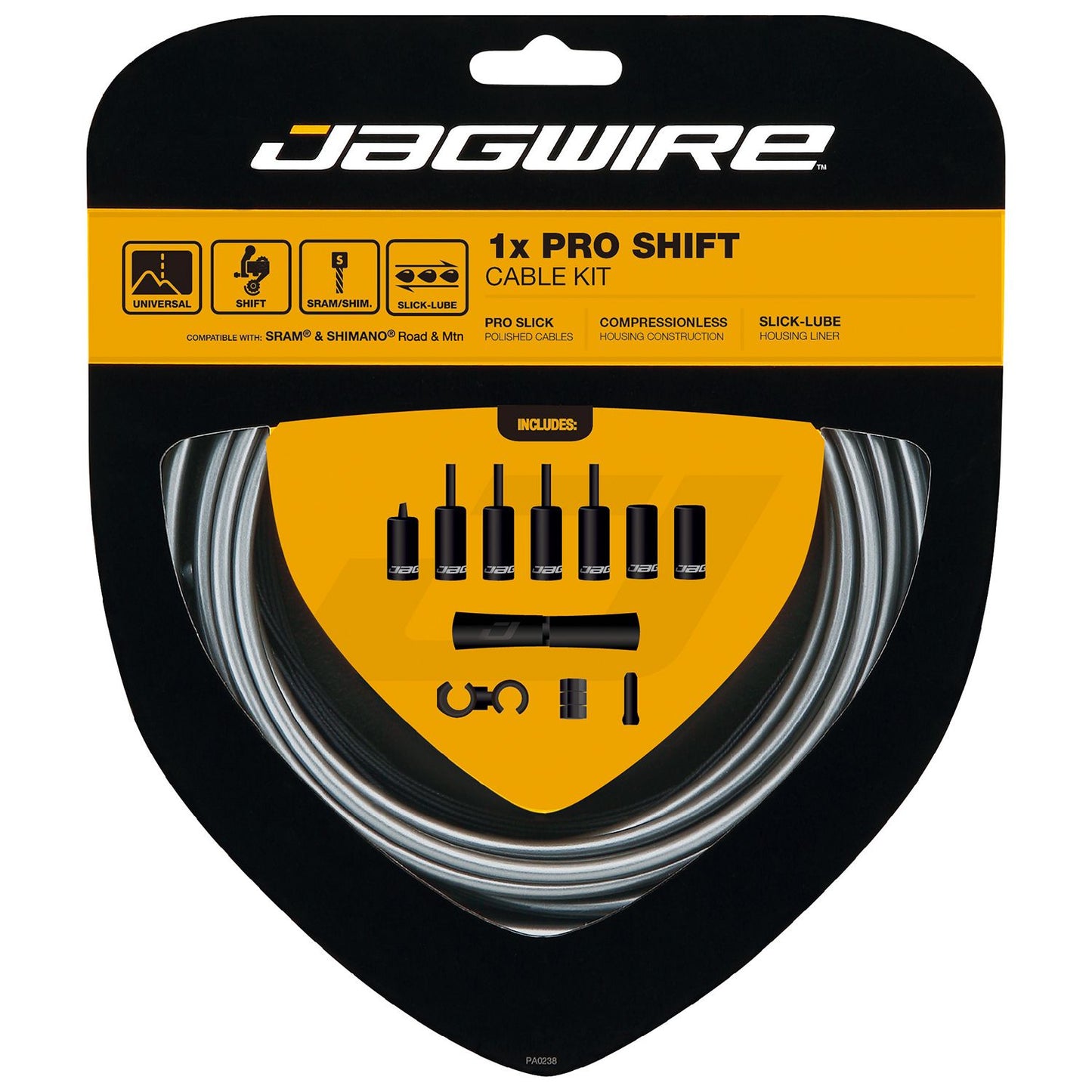 JAGWIRE PRO SHIFT 1X Derailleurkabel en slangenset Grijs