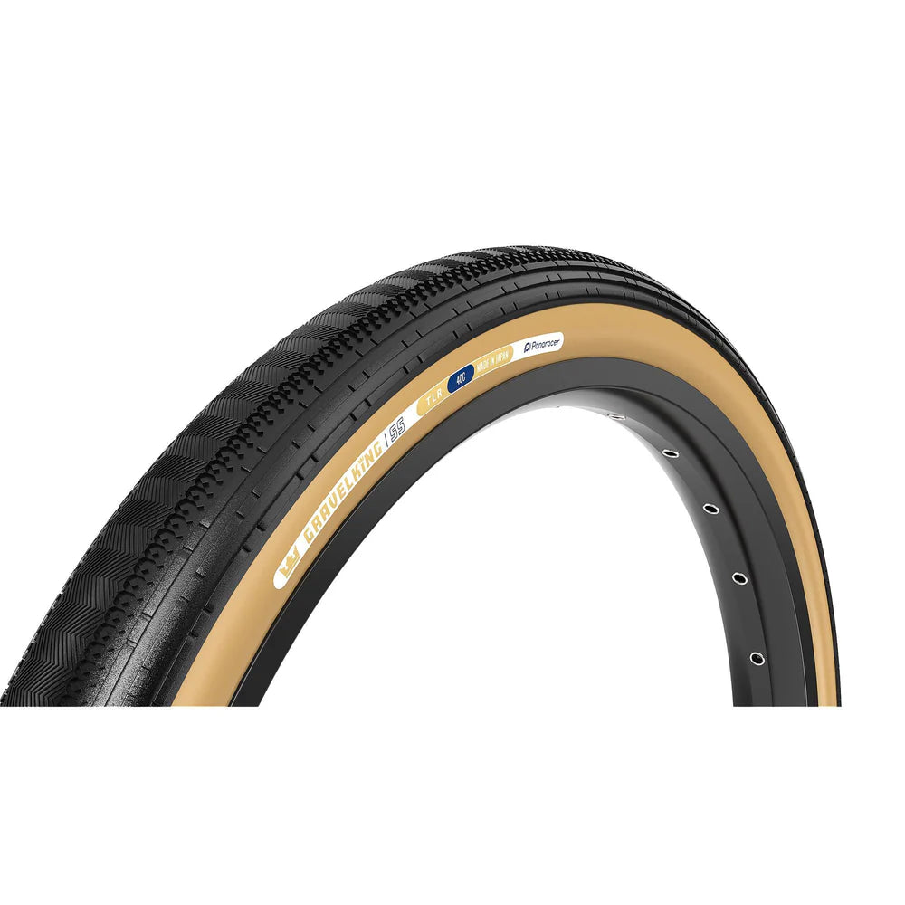 PANARACER GRAVELKING SEMISLICK TLR 700x45c Tubeless voorbereid Beige band