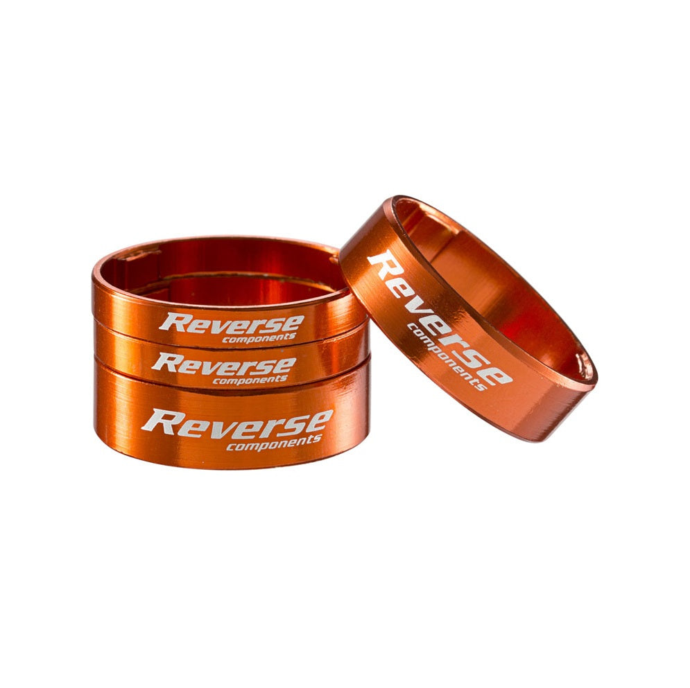 REVERSE COMPONENTS ultralichte aluminium stuurstangafstandhouderset 1"1/8 oranje