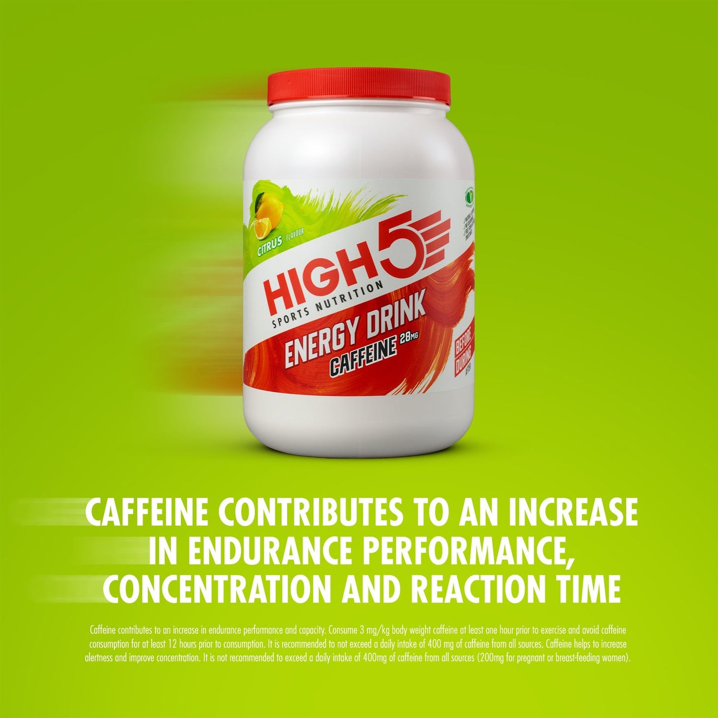 Energiedrank High5 ENERGY DRINK CAFFEINE (2,2kg) Citroen