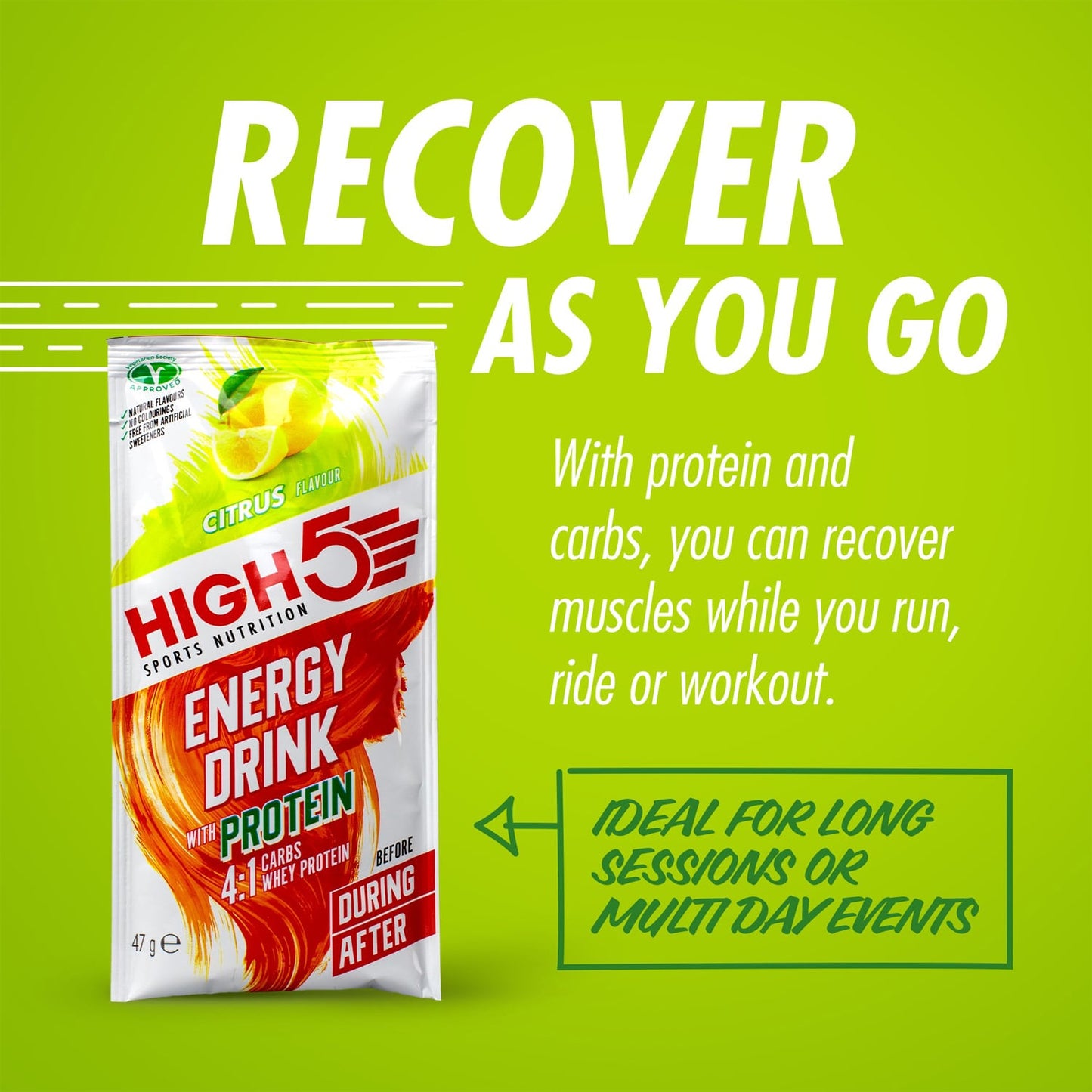 Energiedrank High5 ENERGY DRINK PROTEïne (47g) Citroen
