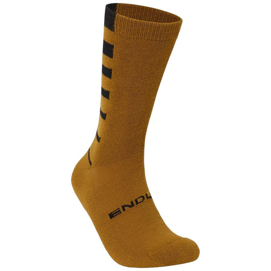 ENDURA COOLMAX STRIPE 2-Paar Brons/Rode Sokken