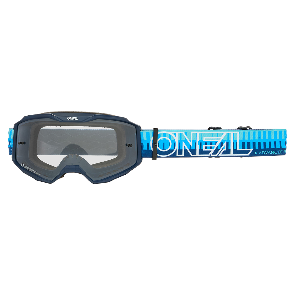 O'NEAL B-10 STRIPED Masker Blauw Helder Schild
