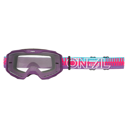 O'NEAL B-10 STRIPED Masker Roze/Violet Helder Schild