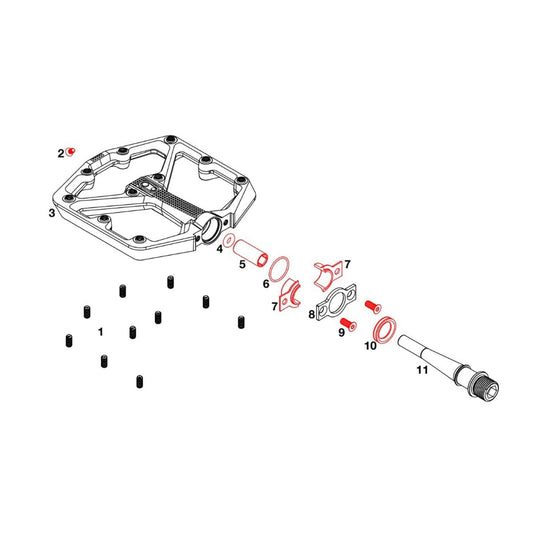 Revisieset voor CRANKBROTHERS STAMP 7 / 11 pedalen #16273