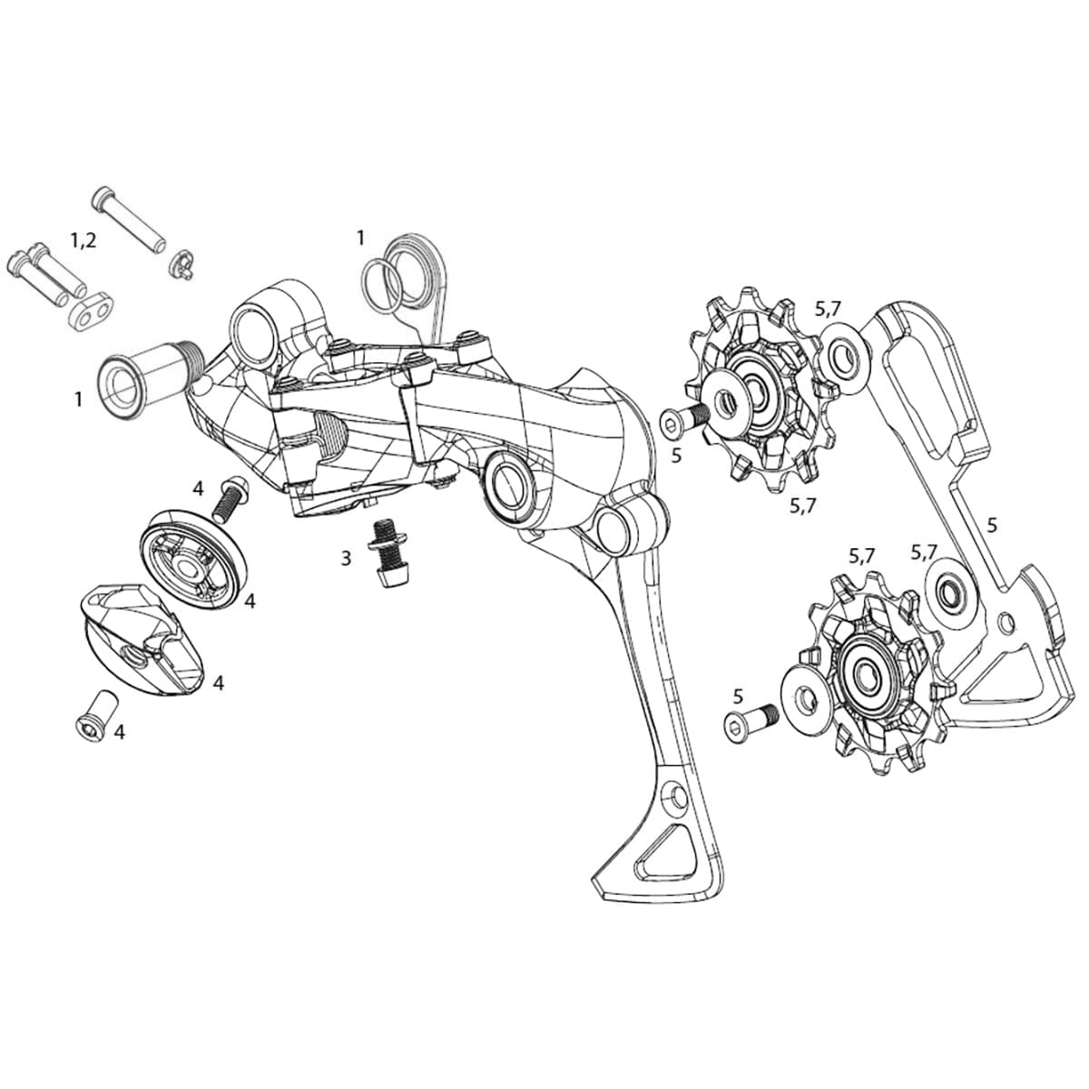 Kit Vis B et Butée de Dérailleur Arrière SRAM GX DH / X01DH 7V #11.7518.068.000