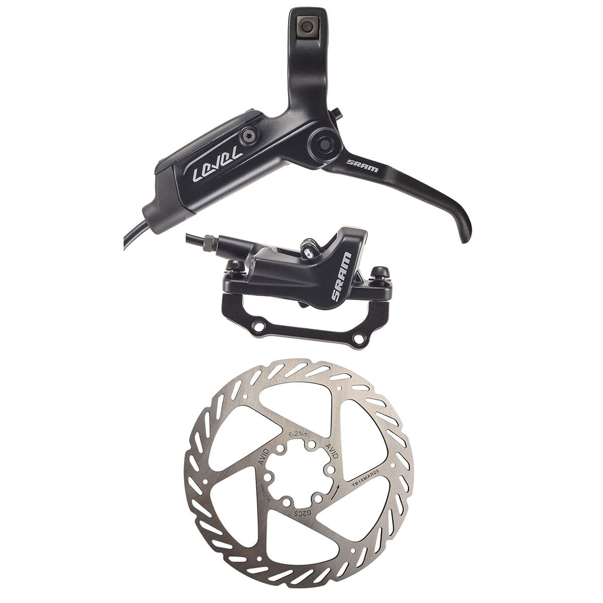 Paar SRAM LEVEL Black schijfremmen