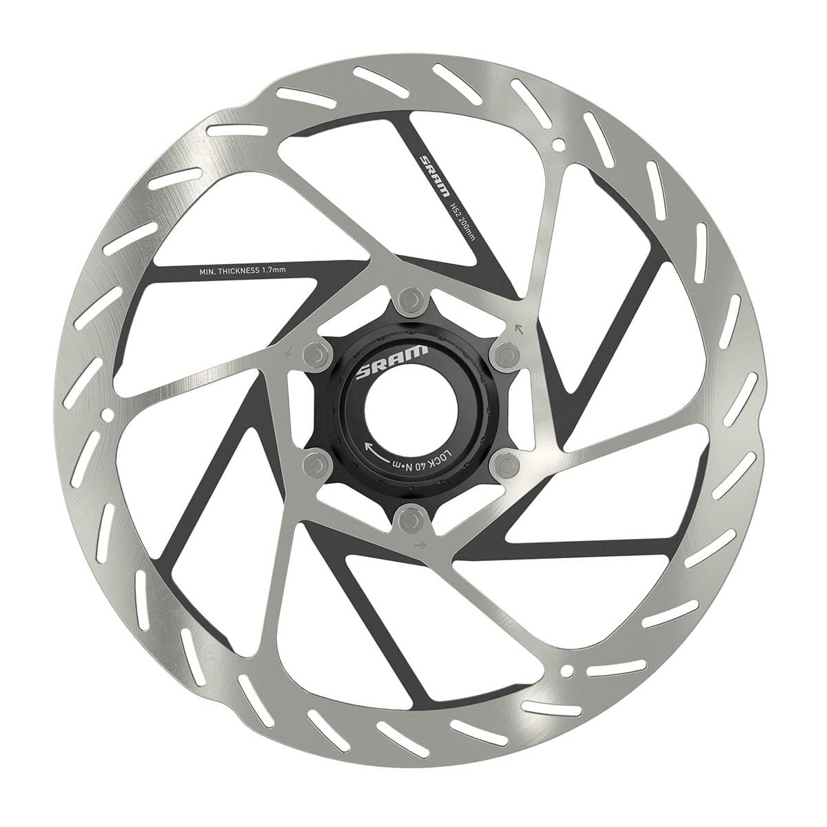 Disque SRAM HS2 Arrondi Centerlock Argent/Noir