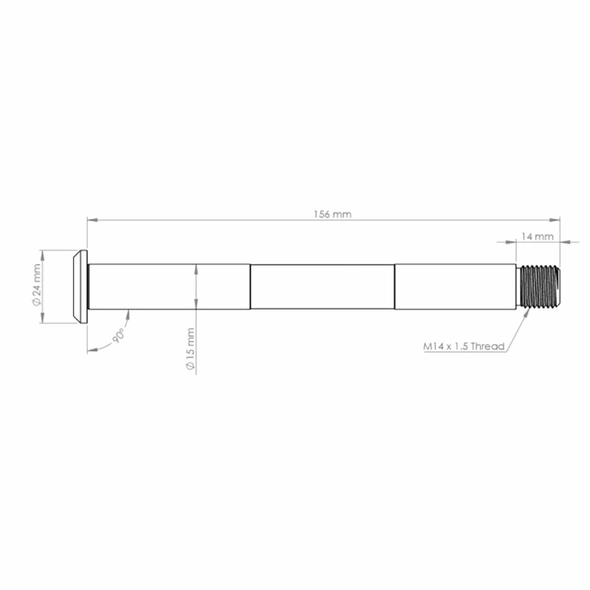 Axe de Roue Avant BURGTEC pour Fourche FOX 15x110 mm Boost Avant 2021 Argent