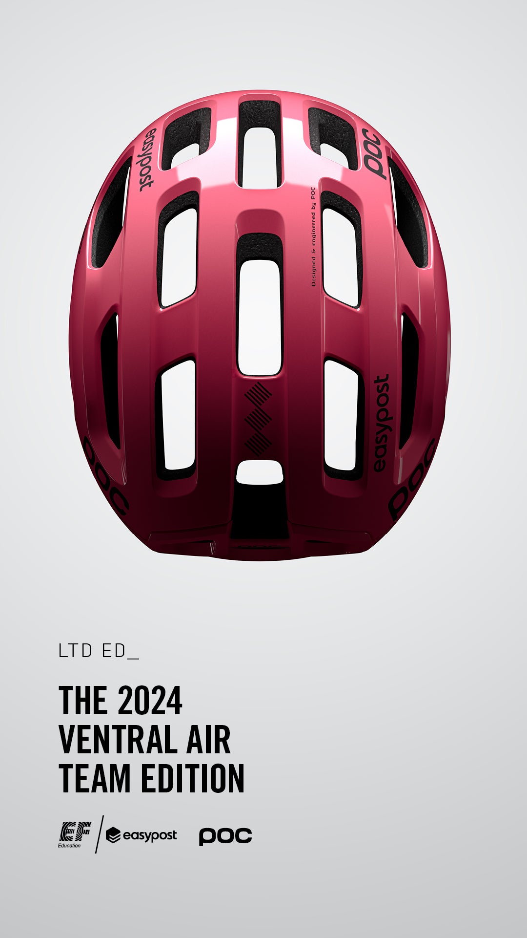 POC VENTRAL AIR MIPS EF Race team LIMITED Road Helm Roze 2024