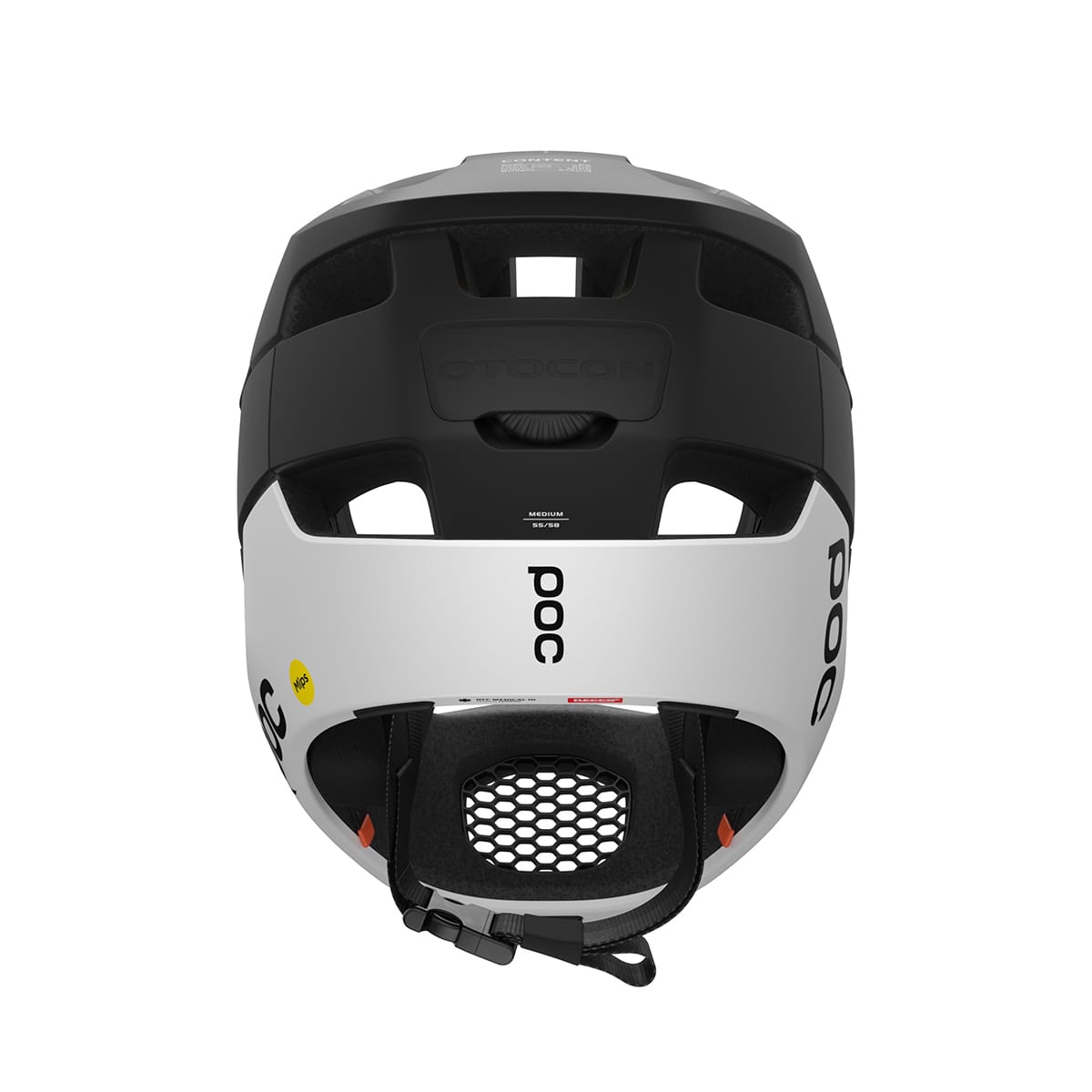 POC OTOCON RACE MIPS MTB Helm Zwart/Wit Mat