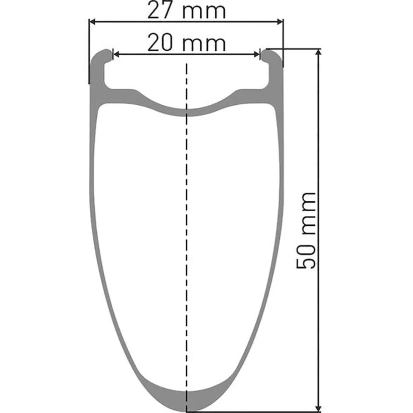 Paar DT SWISS ARC 1400 DICUT 50 DISC wielen (Center Lock)