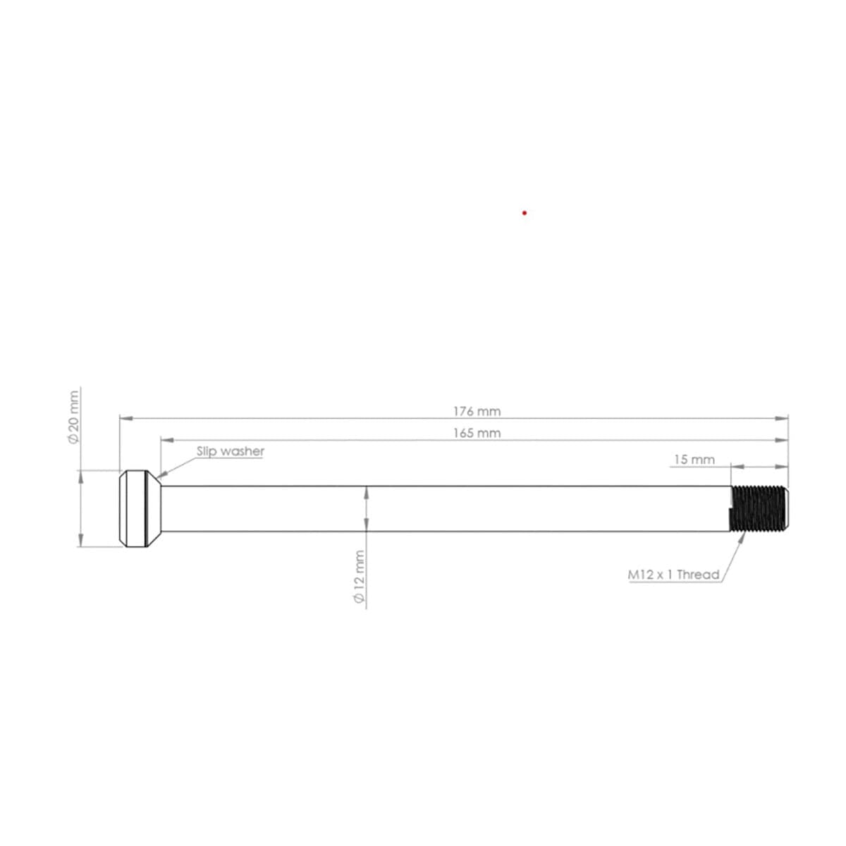 BURGTEC 175,5mm achterwielas voor Specialized bronzen frames