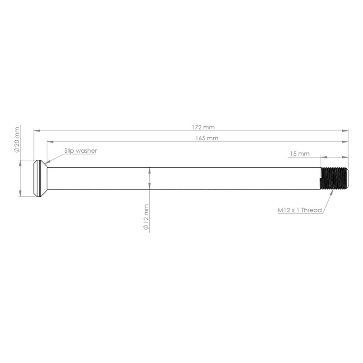 Axe de Roue Arrière BURGTEC 172 mm pour Cadres Specialized Or