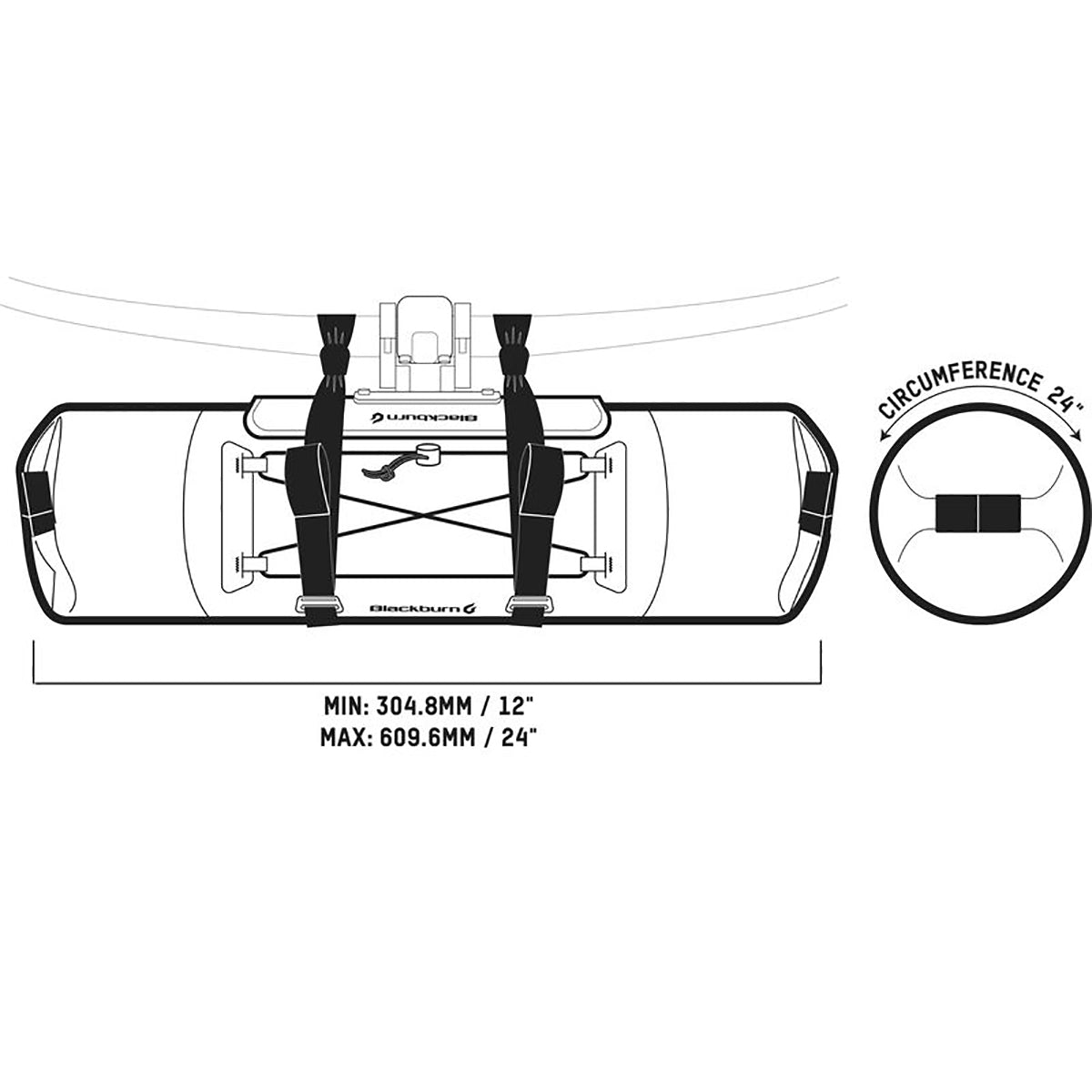 BLACKBURN OUTPOST ELITE HB ROLL 14 L Stuurtas Zwart