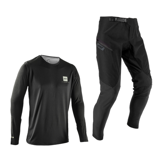 LEATT MTB GRAVITY 1.0 Junior Trui + Broek Kit Zwart