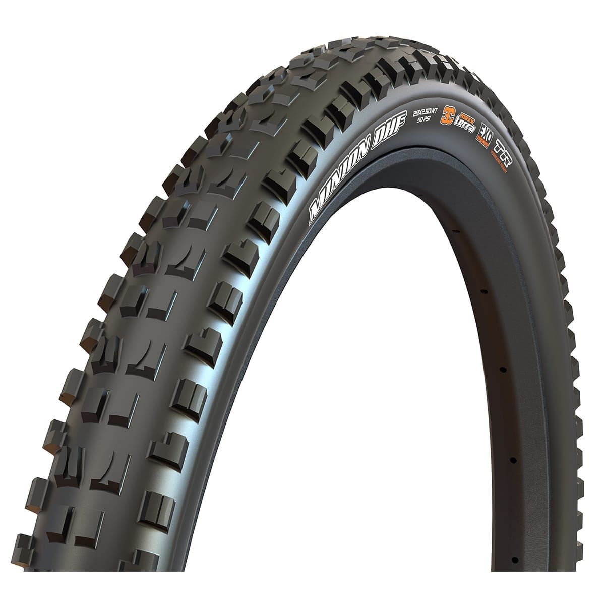 MAXXIS MINION DHF 29x2.50 WT DH E50 3C MaxxGrip Tubeless Ready Zacht Zwarte band