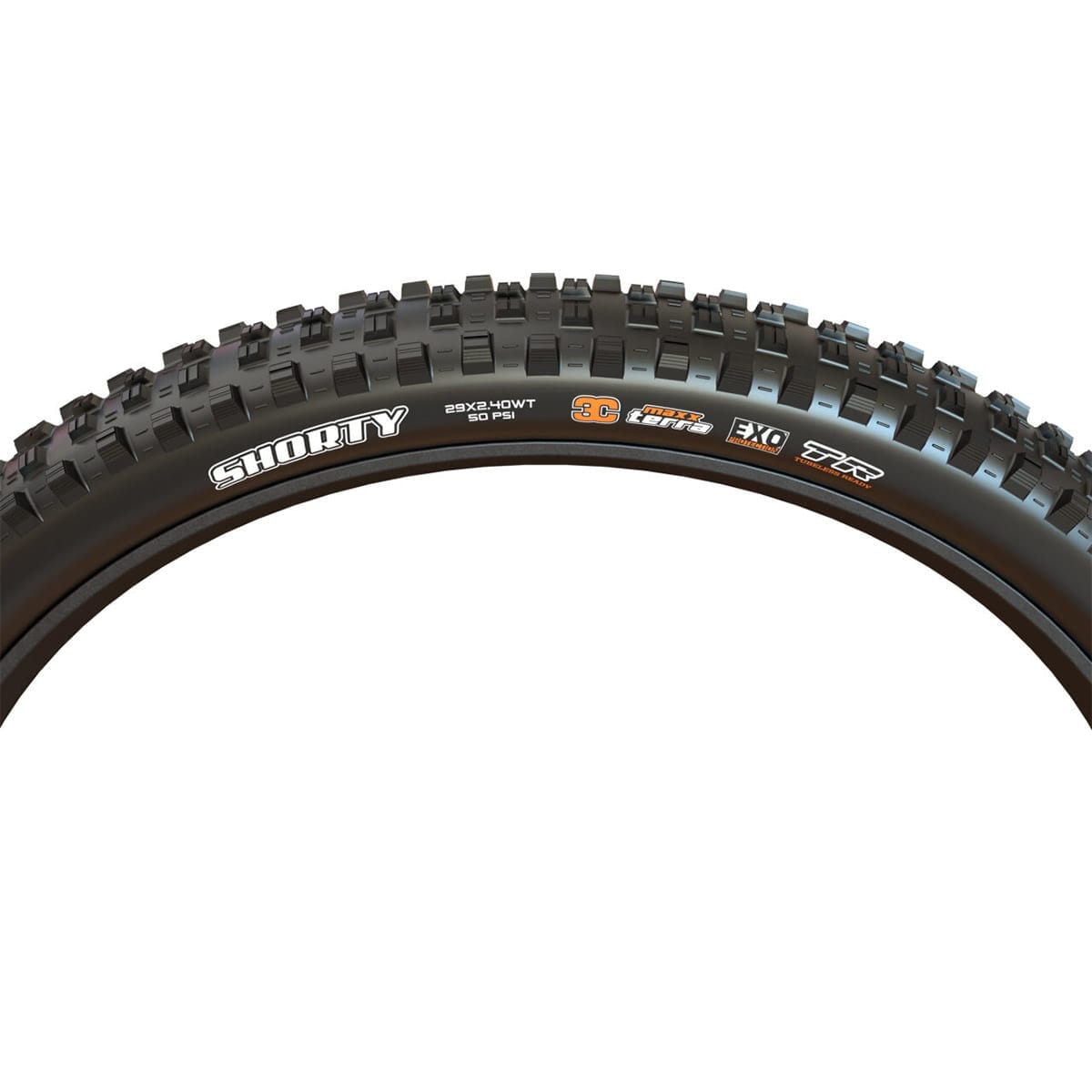 MAXXIS SHORTY 29x2.40 WT DH 3C MaxxGrip Tubeless Ready Zacht Zwarte band