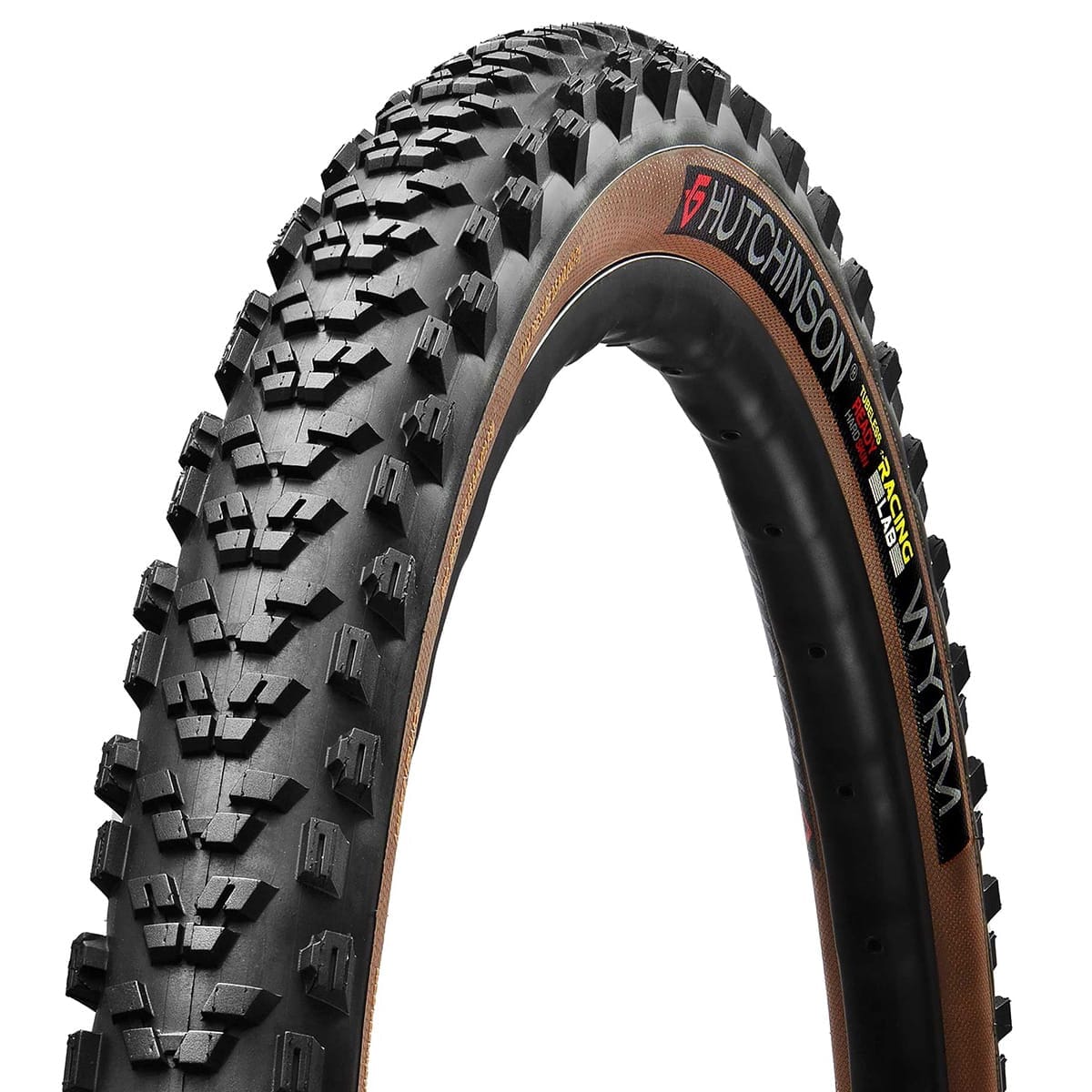 HUTCHINSON WYRM 29x2.40 Racing Lab Hardskin Race Ripost XC Tubeless Ready Zacht Zwart/Bruin band