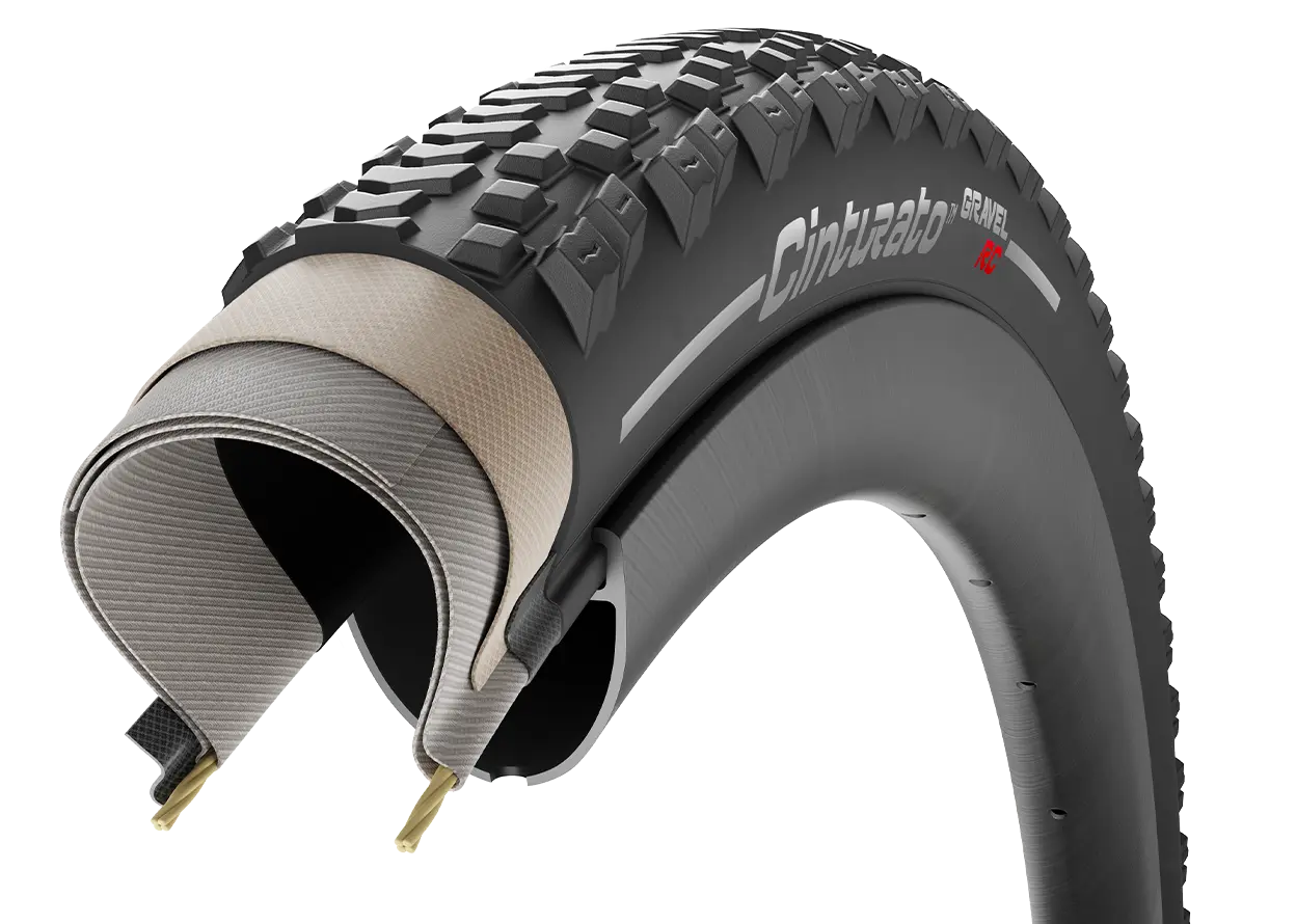 Band PIRELLI CINTURATO GRAVEL RC 700x45c Tubeless Ready Zwart