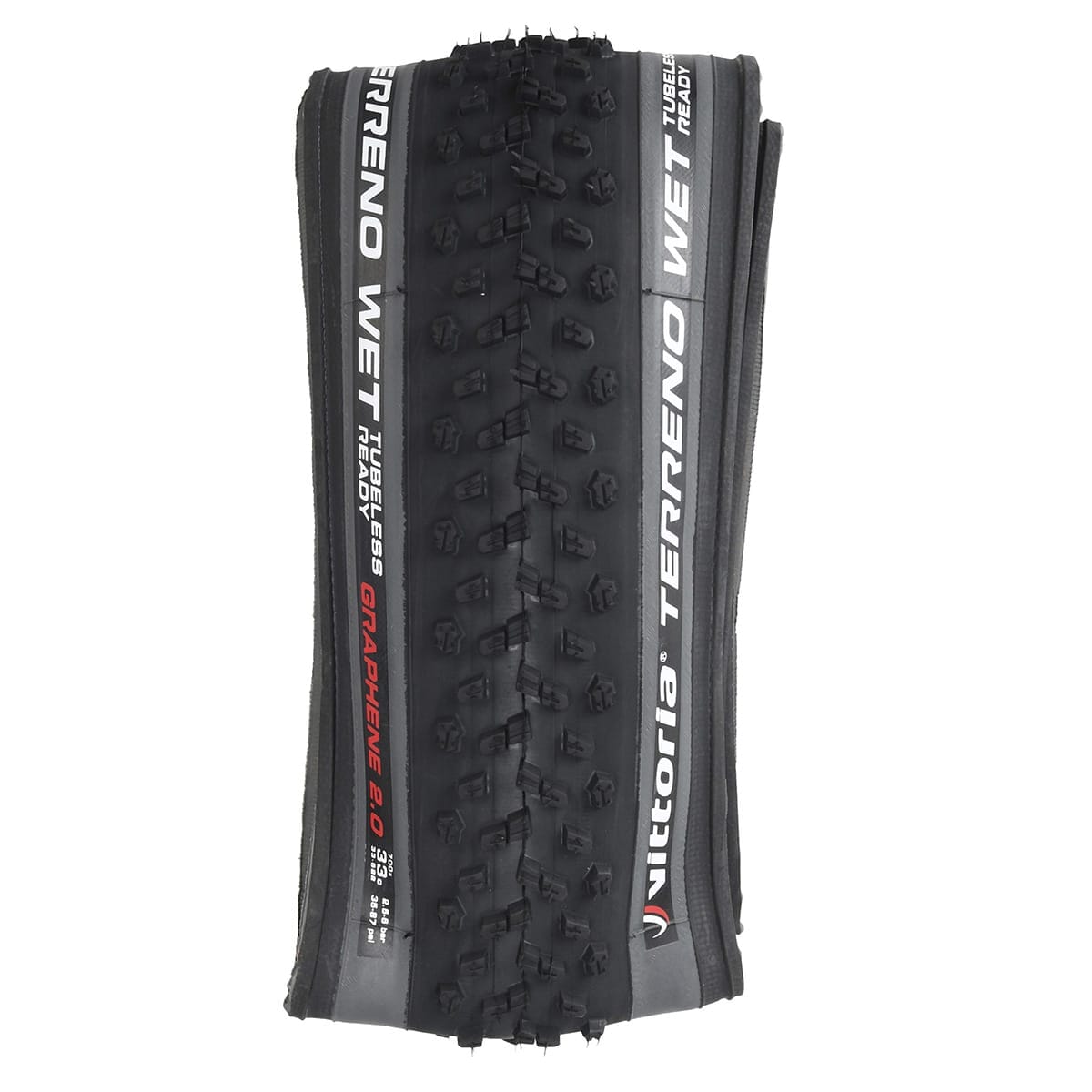 Pneu VITTORIA TERRENO WET Graphene G2.0 700x33c Tubeless Ready Gris