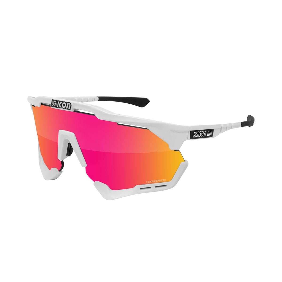 Lunettes SCICON AEROSHADE Blanc Iridium Rouge