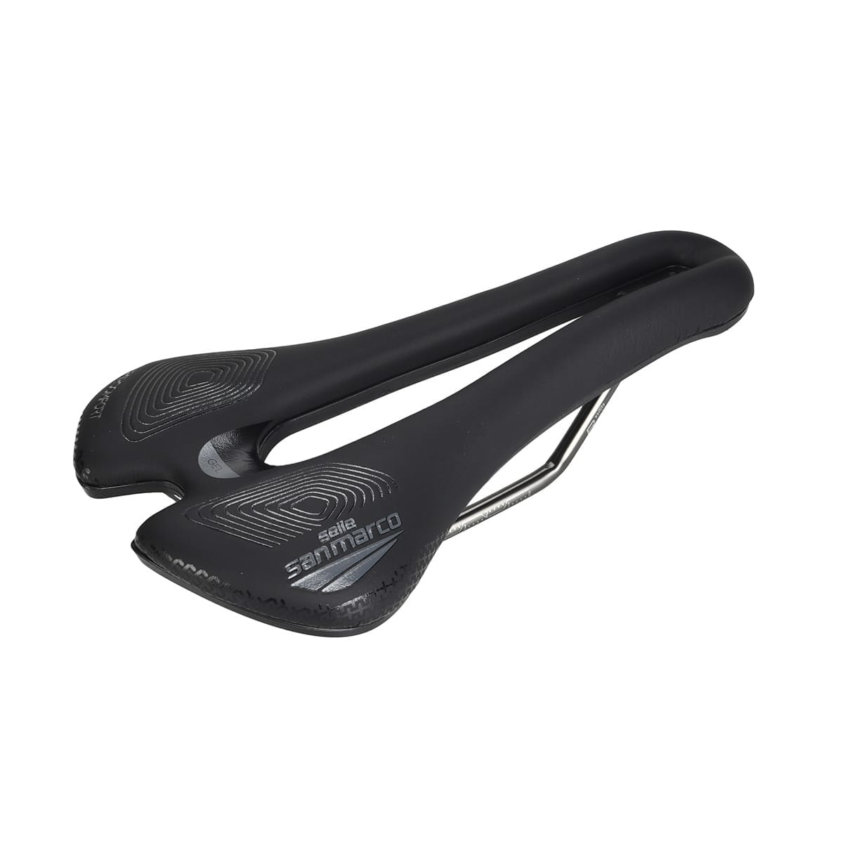 Selle SELLE SAN MARCO APSIDE SHORT SUPERCOMFORT OPEN-FIT RACING 139mm Rails Manganèse