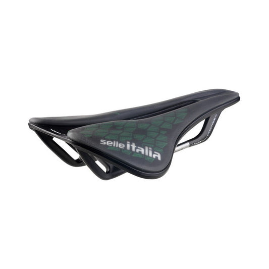 Zadel SELLE ITALIA MODEL X GREEN SUPERFLOW LEAF L Rails Fec Groen/Zwart