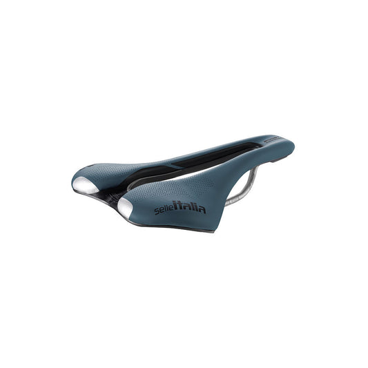 SELLE ITALIA SLR BOOST zadel GRAVEL SUPERFLOW L-sporen TI316 Blauw