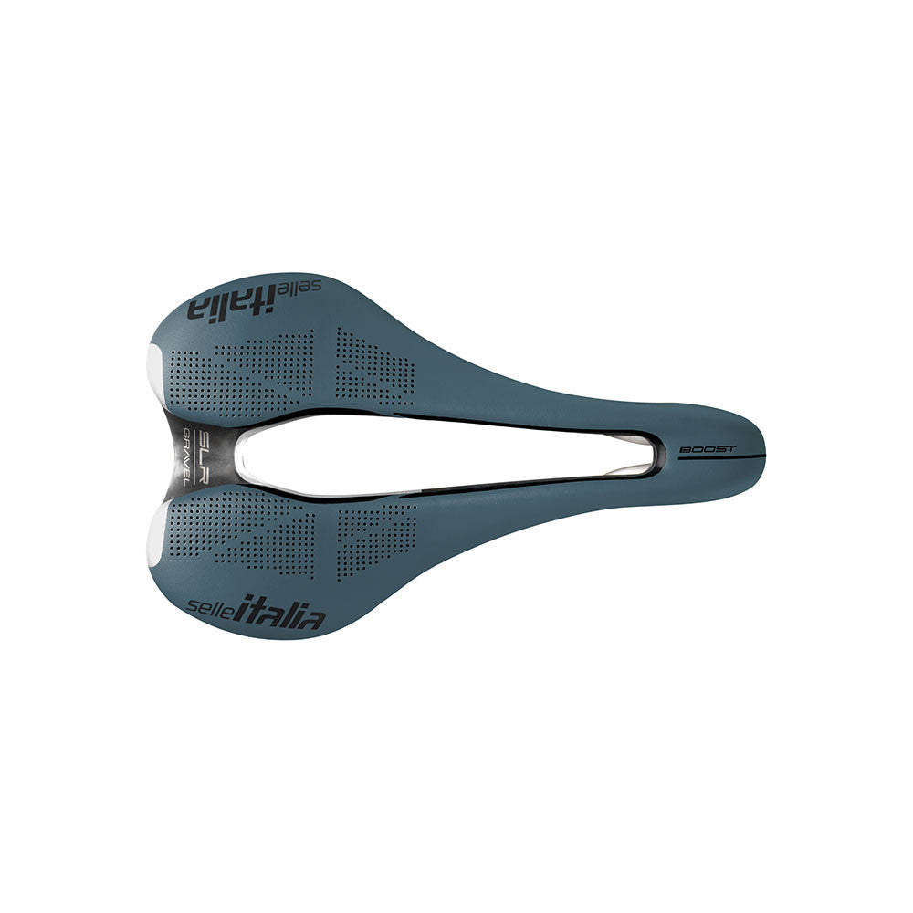 SELLE ITALIA SLR BOOST zadel GRAVEL SUPERFLOW L-sporen TI316 Blauw