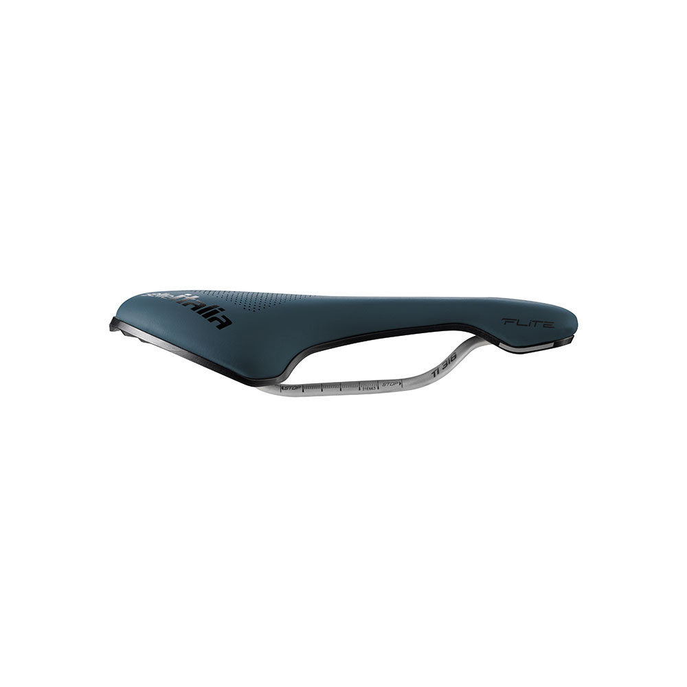 SELLE ITALIA FLITE BOOST zadel GRAVEL SUPERFLOW L-sporen TI316 Blauw