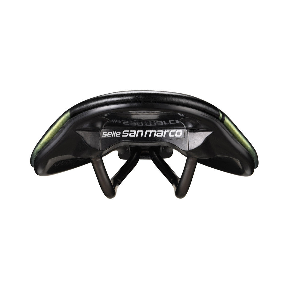 Zadel SAN MARCO SHORTFIT 2.0 OPEN-FIT RACING L3 Breedte 155mm Stalen rails Xsilite Goud