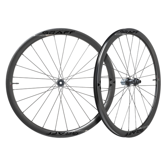 Paar MICHE CARBO GRAFF EVO DISC Tubeless Ready wielen (Center Lock)