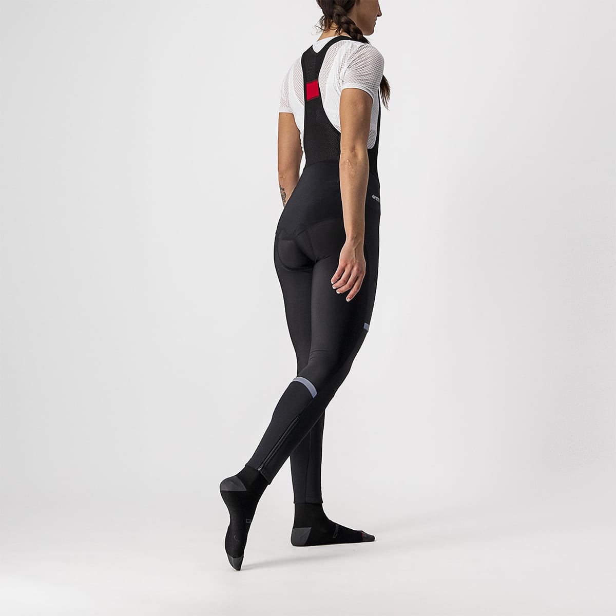 CASTELLI POLARE 3 Dames Lange Bibtights Zwart