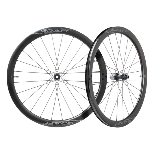 Paar MICHE GRAFF AERO DISC Tubeless Ready wielen (Center Lock)