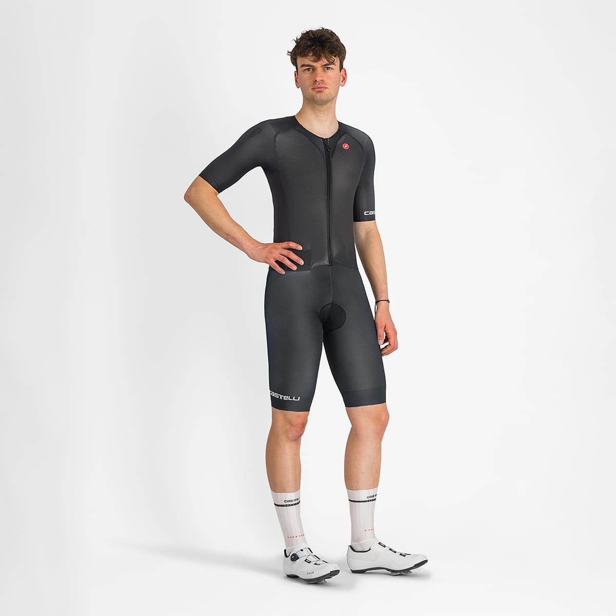 CASTELLI SANREMO BTW SPEED Jumpsuit korte mouwen Zwart