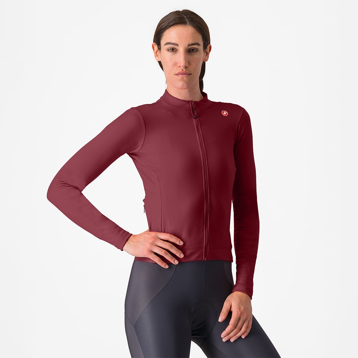 CASTELLI ESPRESSO THERMAL Damestrui lange mouwen Bordeaux