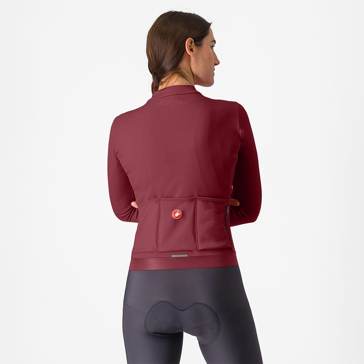 CASTELLI ESPRESSO THERMAL Damestrui lange mouwen Bordeaux