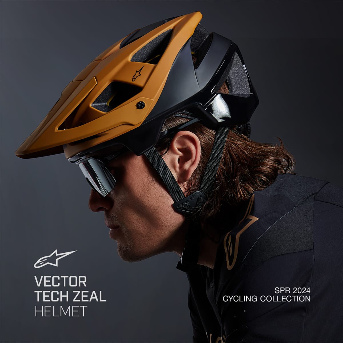 ALPINESTARS VECTOR MIPS TECH ZEAL MTB Helm Zwart/Oker