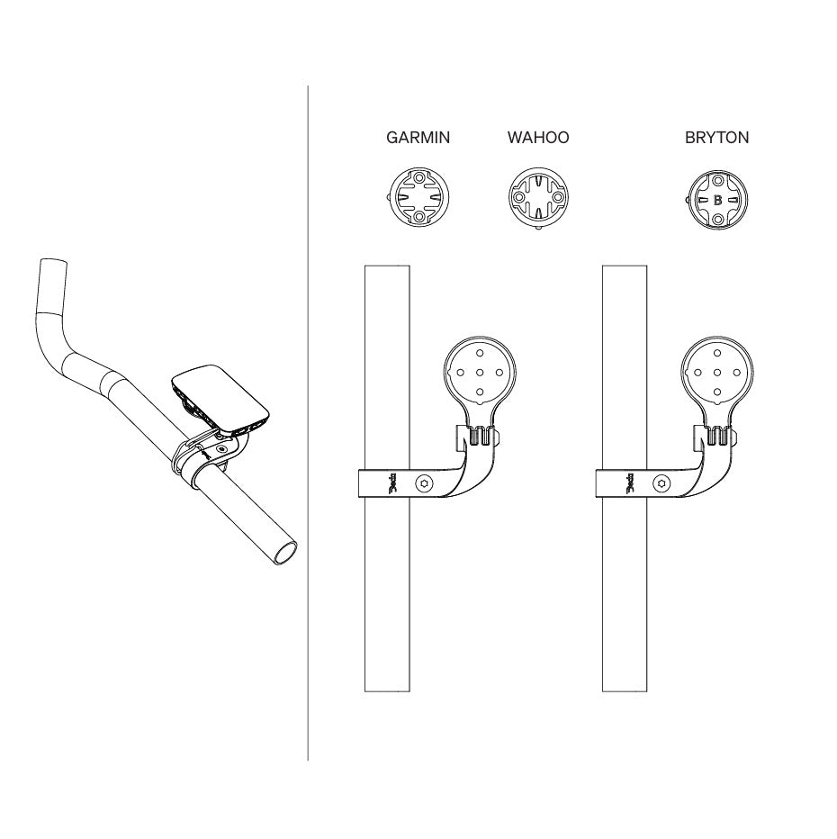 DEDA PARAMOUNT GPS beugel voor 24mm verlenging