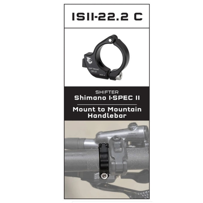 Montageadapter WOLF TOOTH ShiftMount ISEV- 22 Shimano I-SPEC II Shifter > 22 mm Stuur