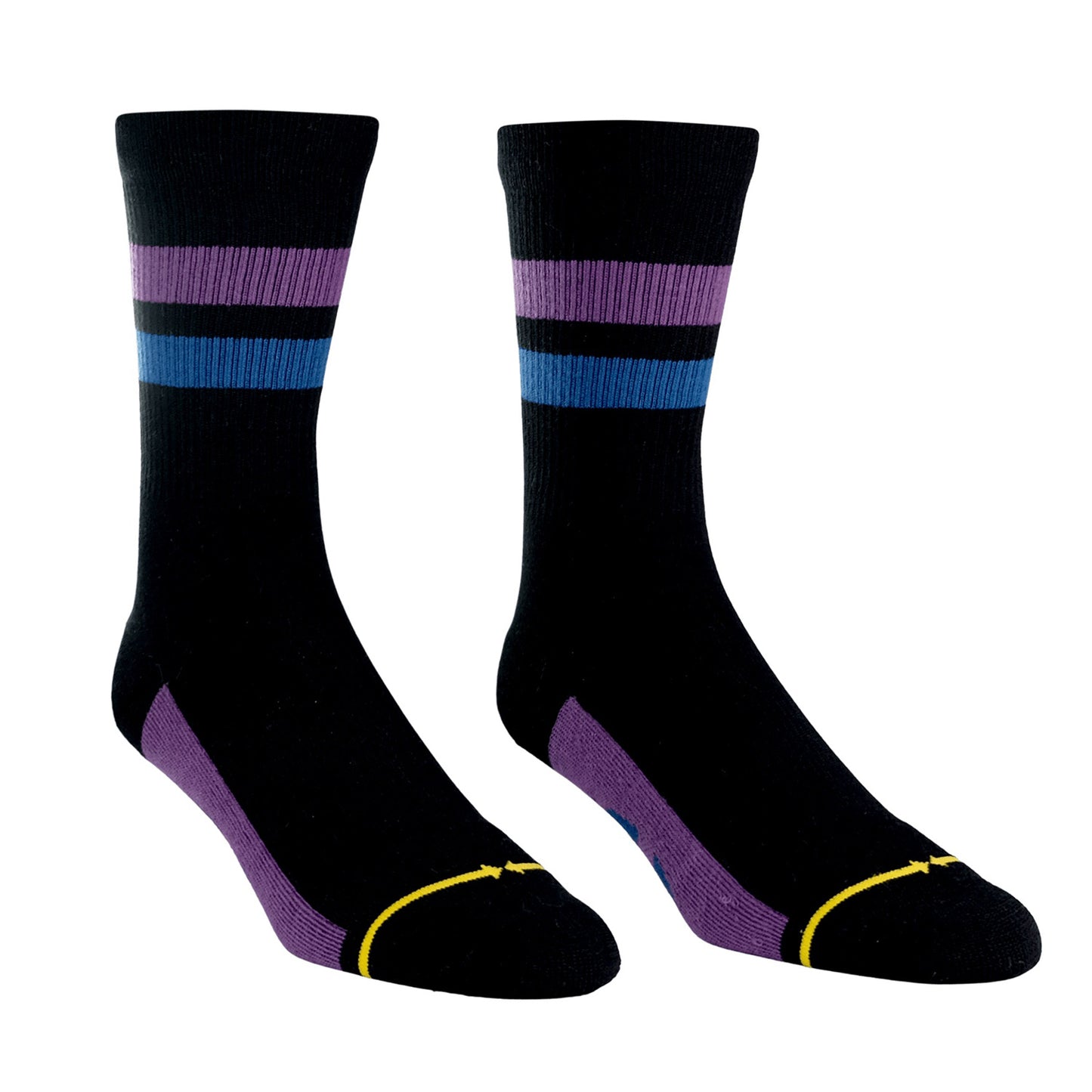 MERGE4 REPREVE SUBLTE GRAPE ZWART sokken